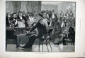 Old Antique Print 1887 Woodville Fine Art Meeting Lyric Club Music Piano 19th