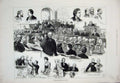 Old Antique Print 1882 Court Room Trial Libel Witness Harrison Lawes Men 19th
