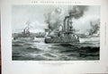 Old Antique Print 1898 Admiral Cervera Ships Fleet Santiago Harbour War 19th