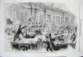 Old Antique Print 1861 Scene Hall Representatives Washington Men Meeting 19th