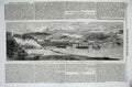 Original Old Antique Print 1862 Civil War America Potomac Alexandria Washington