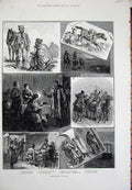 Antique Old Print Ref.982 1883 Robber Life Hungary Shepherd Prison Highway