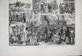 Original Old Antique Print Election Hungary Voters Poll Candidate Elector 1884