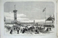 Original Old Antique Print 1869 Royal Agricultural Society Manchester Trafford