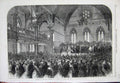 Old Antique Print 1867 Opening New Townhall Preston Duke Cambridge Art 19th