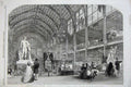 Old Antique Print 1862 International Exhibition Austrian Belgian Courts 19th