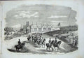 Old Antique Print 1858 Queen Leeds Sunday School Children Woodhouse Moor 19th