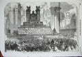 Original Old Antique Print Festival Sons Clergy St Paul'S Cathedral 1854 19th