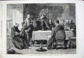 Original Old Antique Print 1865 Refectory Men Monks Cattermole Haymarket Art