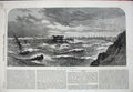 Old Antique Print Ref.986 1865 Gale Tynemouth Stormy Sea Ships Life-Boat