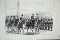 Old Antique Print 1872 Prince Wales Reviewing Norfolk Artillery Yarmouth 19th