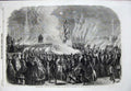 Old Antique Print Mendelssohn Festival 1860 Crystal Palace Torchlight Art 19th
