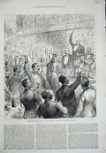Antique Print *0311 1882 Banquet Life Guards Humphrey'S Hall Knightsbridge