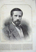 Original Old Antique Print 1886 Portrait Earl Aberdeen Lieutenant Ireland 19th