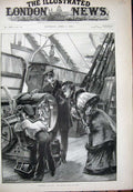 Old Antique Print 1894 Overend Fine Art Gun Ship Sailor Lady Little Boy 19th
