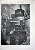 Old Antique Print 1901 Casting Armour Plate Ingot Francisco Union Works 20th