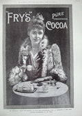 Old Antique Print *0313 1893 Advertisement Fry'S Concentrated Cocoa Drink