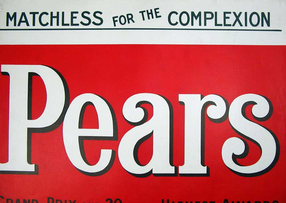 Original Old Antique Print 1905 Advertisment Pears Soap Complexion Colour 20th