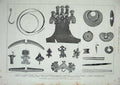 Original Old Antique Print *0314 1883 GOrnaments Graves Incas Peru Lady Brassey