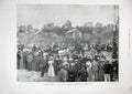 Original Old Antique Print 1898 Queen Presenting Road Inhabitants East Cowes