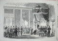 Original Old Antique Print 1865 Earl Cowper King Denmark Order Garter Victorian
