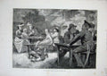 Original Old Antique Print 1881 English Garden Munich Germany Children Dogs Art