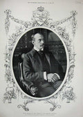 Original Old Antique Print Prince Adolphus Teck Lady Margaret Grosvenor 1894