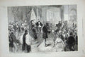Original Old Antique Print 1871 Queen Opening St Thomas Hospital People 19th