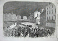 Old Antique Print 1858 Royal Carriage Windsor Eton Schoolboys Procession 19th