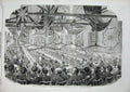 Original Old Antique Print 1859 Fete Children Royal Artillery Schools Woolwich
