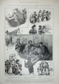 Original Old Antique Print 1905 Wives Children Unemployed Bottle-Washing Work
