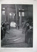 Old Antique Print 1902 Lord Kitchener Gun-Jacket River Don Vickers-Maxim 20th
