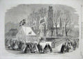 Old Antique Print 1860 Silver Trumpet Artillery Corps Bugle Boston Army 19th