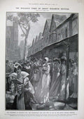 Old Antique Print 1906 Cheapside Lincoln'S Inn Elizabethan Fair College 20th