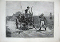 Original Old Antique Print 1892 Seymour Fine Art Carriage Country Road Accident
