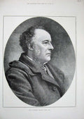 Original Old Antique Print Portrait Sir John Everett Millais Bart1885 Victorian