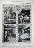 Original Old Antique Print 1906 Chicago Packing-House Sausage Oleomargarine