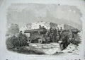 Original Old Antique Print 1855 Sailors Green Hill Battery Sebastopol War Canon