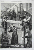 Old Antique Print 1861 Art Franciscan Sculptor Model Statue Royal Academy 19th