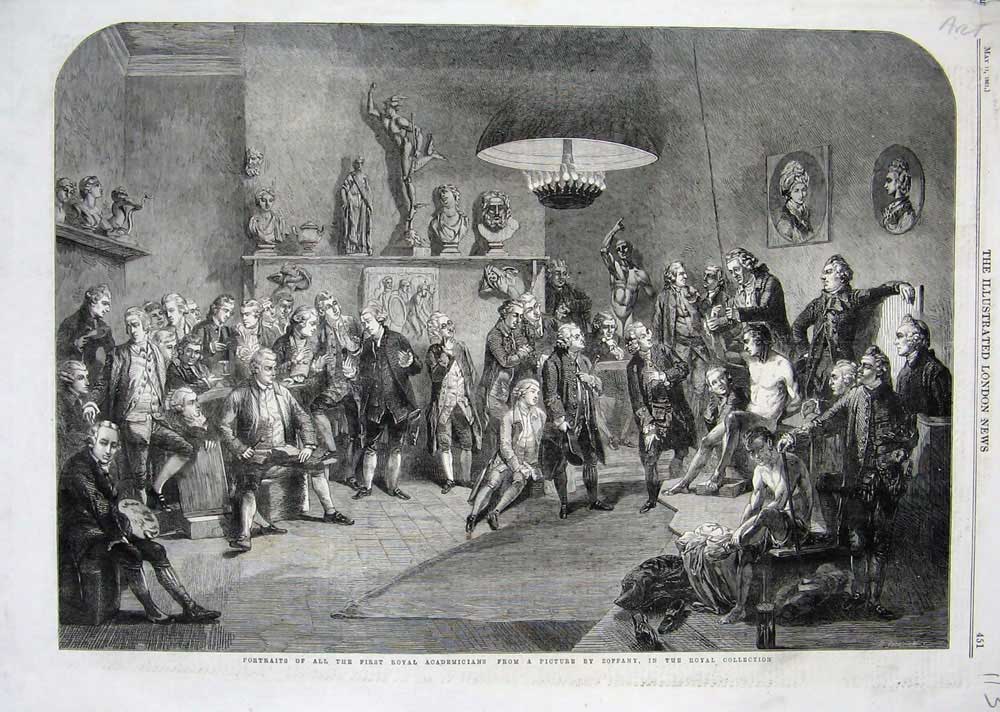 Old Antique Print 1861 Portraits Paintings Royal Academy Royal Collection 19th