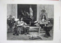 Old Antique Print 1875 Le Repos Du Peintre Man Portrait Painting Fine Art 19th
