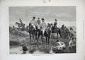 Old Antique Print Woodville Art 1881 Stag Hunting Deer Horses Men Sport 19th