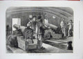 Old Antique Print 1871 French Siege Paris Gun Boat La Commune Navy Sailor 19th