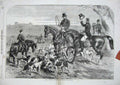 Original Old Antique Print 1856 Fox Hunting Prince Albert Harriers Hounds Sport