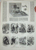 Original Old Antique Print 1878 Autographic Telegraph D'Arlincourt'S Apparatus