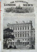 Original Old Antique Print 1859 Offices Association Scotland Princes Edinburgh