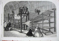 Original Old Antique Print 1862 Messrs Henderson Carpet Power Loom Manufacture