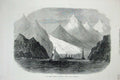 Old Antique Print 1872 Swedish Exploring Exhibition Harbour Spitzbergen 19th
