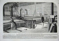 Original Old Antique Print 1862 Cotton Manufacture Spinning Machine Platt 19th