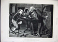 Original Old Antique Print 1879 Crystal Palace Gallery Art Man Young Boy Book